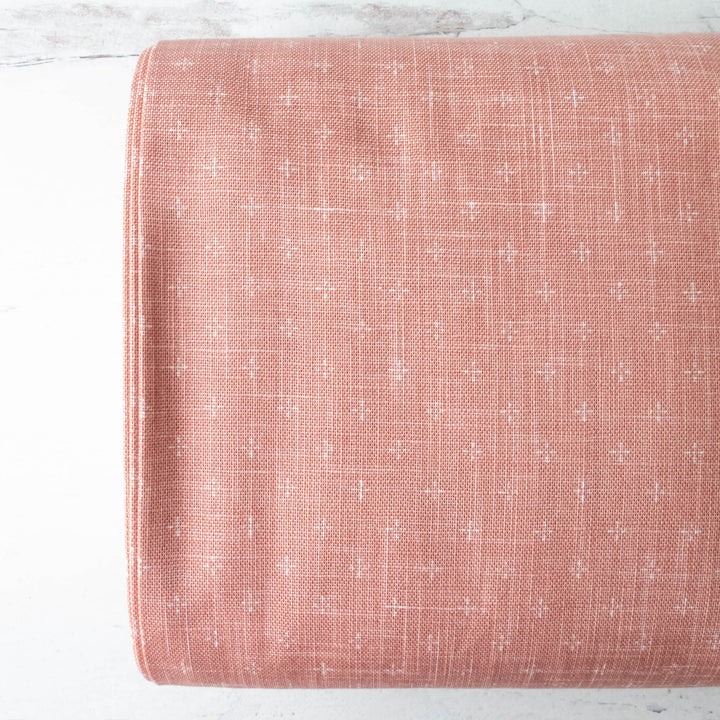 Heathered Cotton - Pink Plus Signs