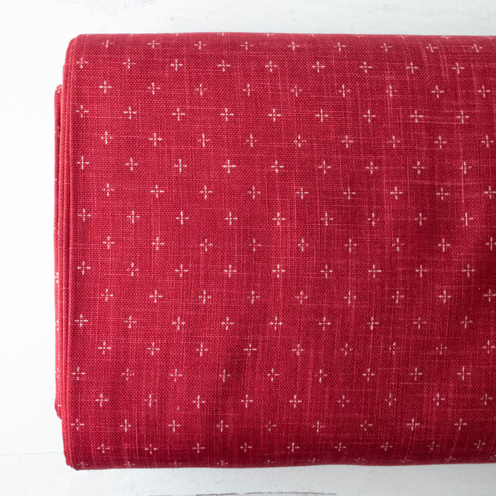 Heathered Cotton - Red Plus Signs (SB3025)