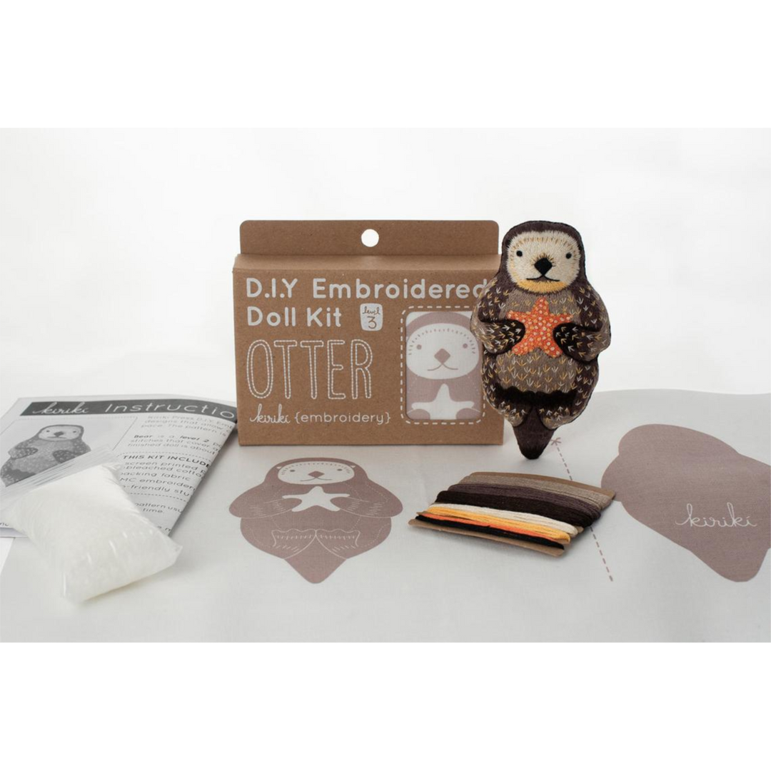 Otter Embroidery Kit by Kiriki Press Embroidery Kit - Snuggly Monkey