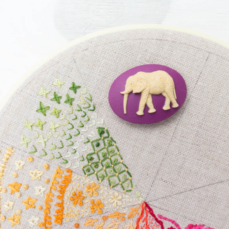 Purple Elephant Needle Nanny Needle Minder - Snuggly Monkey