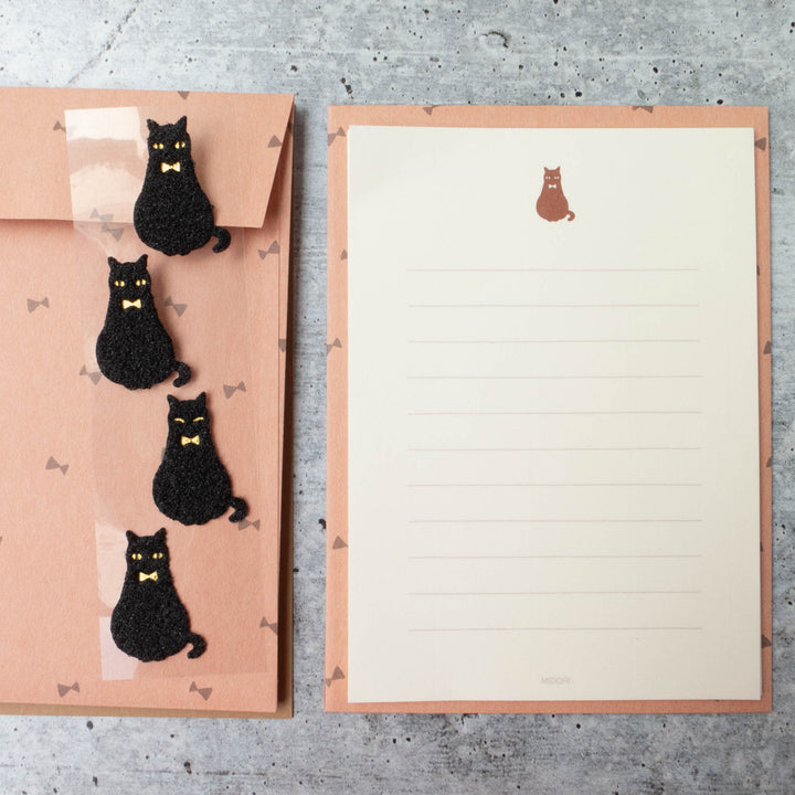 Japanese Letter Writing Set - Black Cats