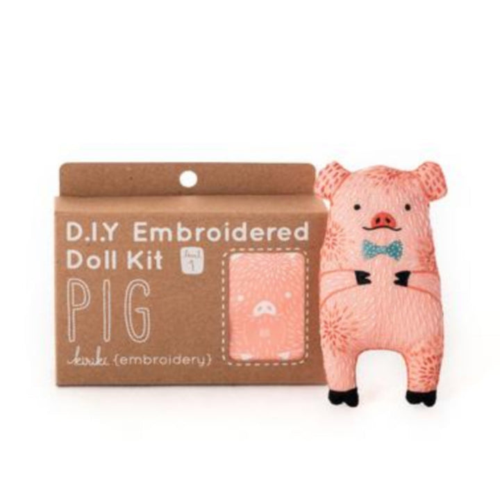 Pig Plushie Embroidery Kit by Kiriki Press Embroidery Kit - Snuggly Monkey