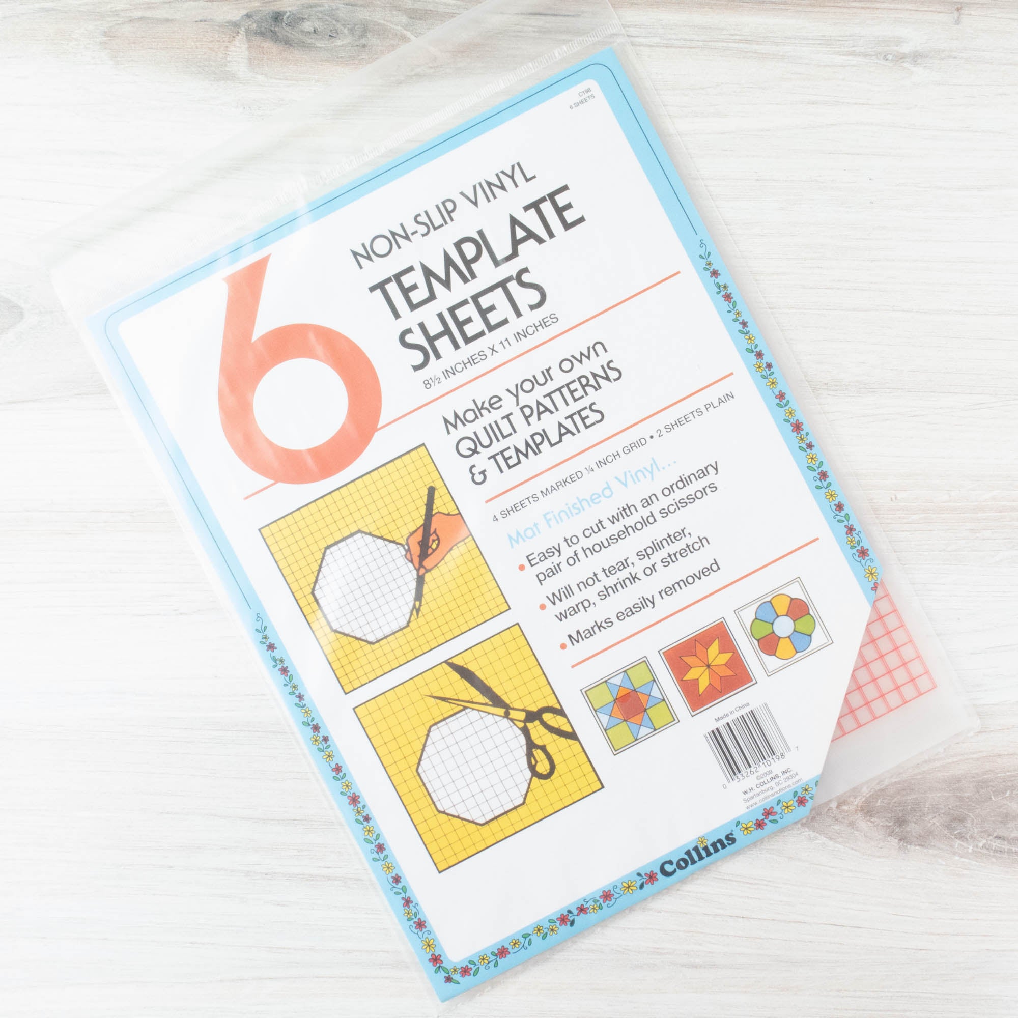 NonSlip Vinyl Plastic Template Sheets Snuggly Monkey