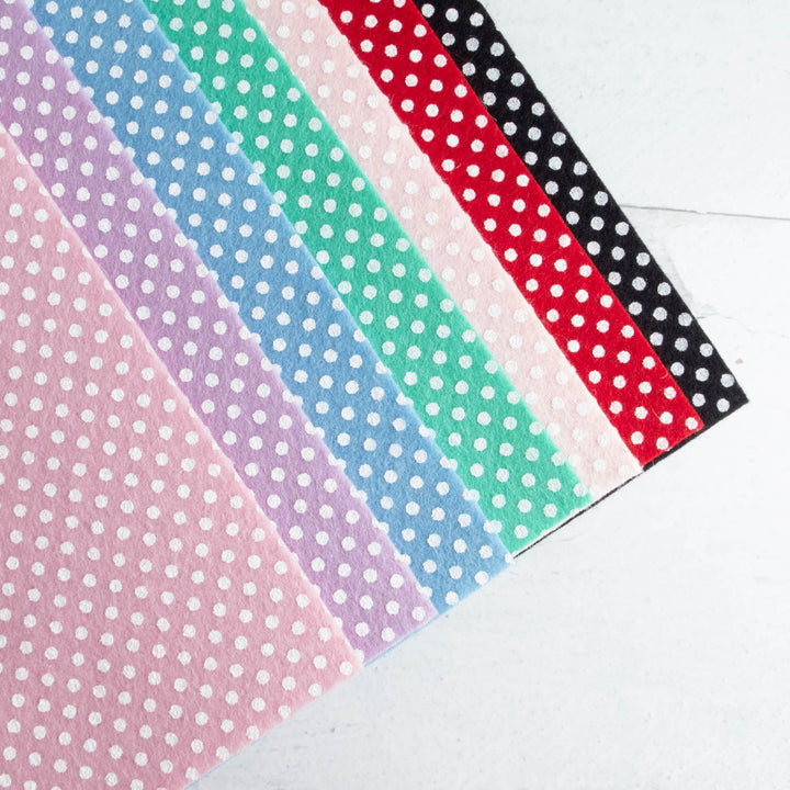 Wool Felt Sheet Collection -  Polka Dots