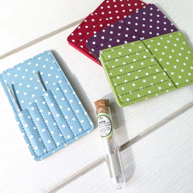White Polka Dot Magnetic Needle Case by Top Notch by Top Notch