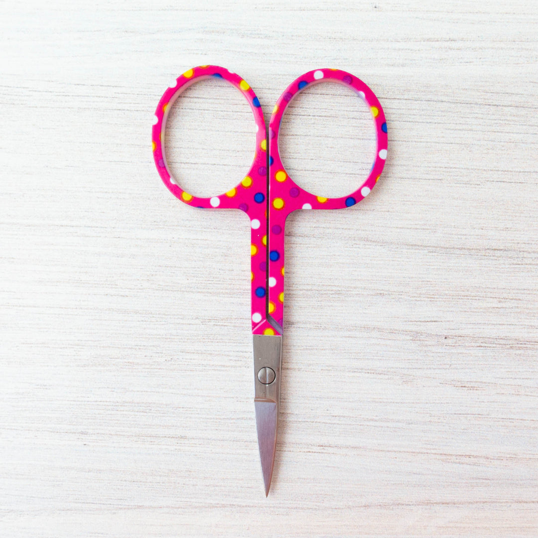 Pink Polka Dot Embroidery Scissors Scissors - Snuggly Monkey
