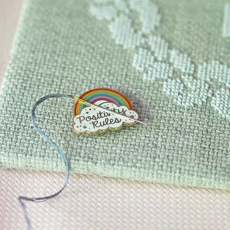 Magnetic Enamel Needle Minder - Positivity Rainbow