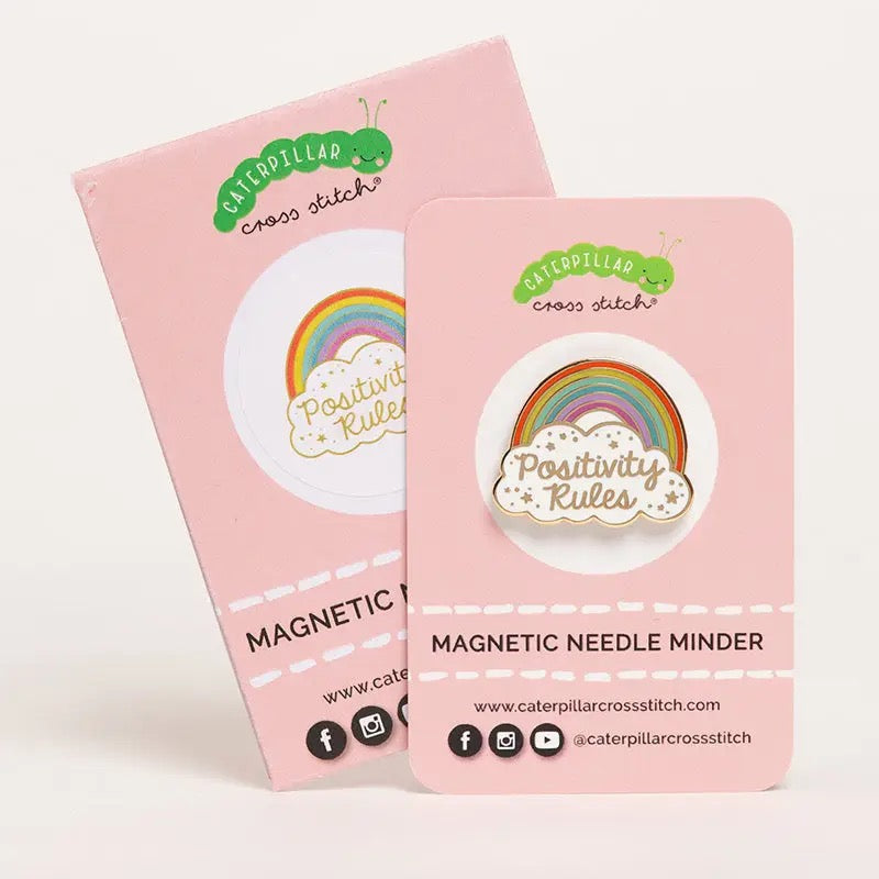 Magnetic Enamel Needle Minder - Positivity Rainbow