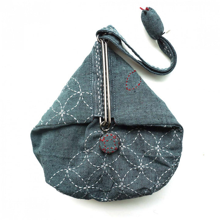 Sashiko Slide Clasp Pouch Kit