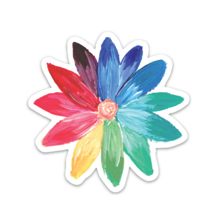 Rainbow Daisy Vinyl Sticker