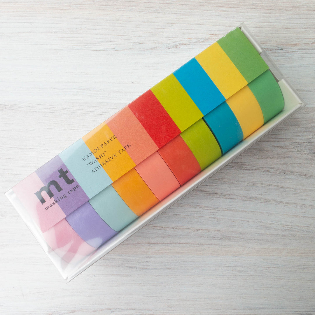 10 Solid Colors Japanese Washi Tape Set