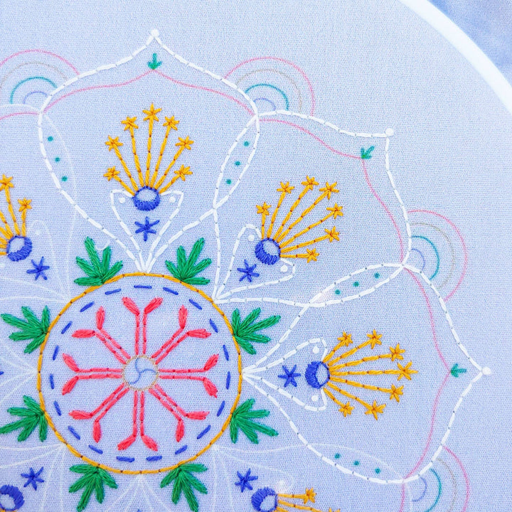 Rainbow Mandala Embroidery Kit