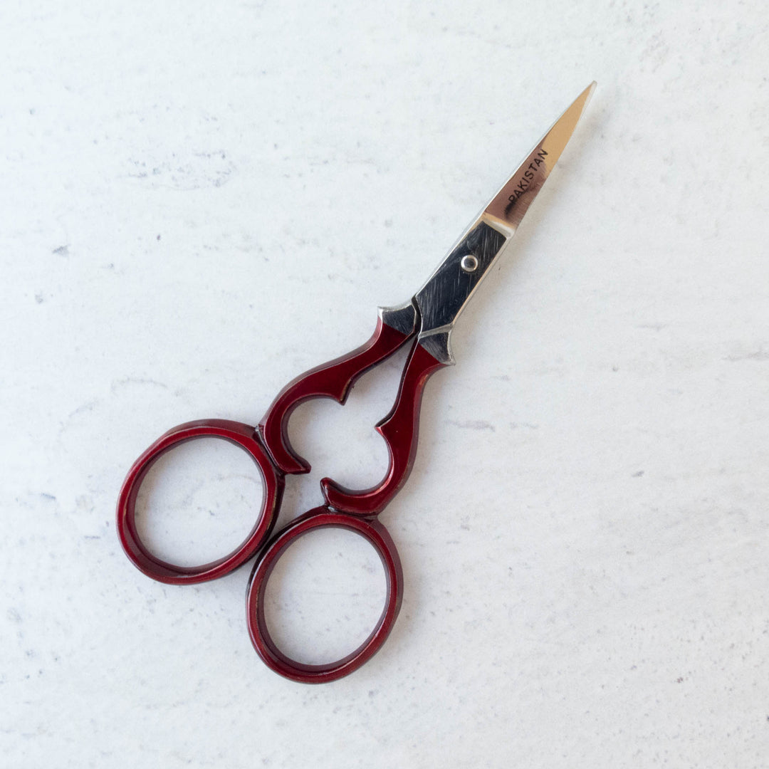 Red Victorian Embroidery Scissors