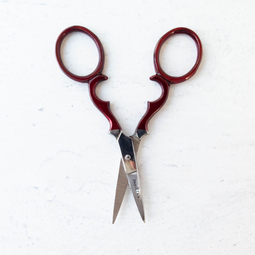 Red Victorian Embroidery Scissors