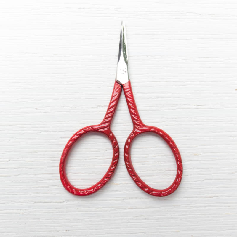 Modern Embroidery Scissors - Vintage Red Scissors - Snuggly Monkey