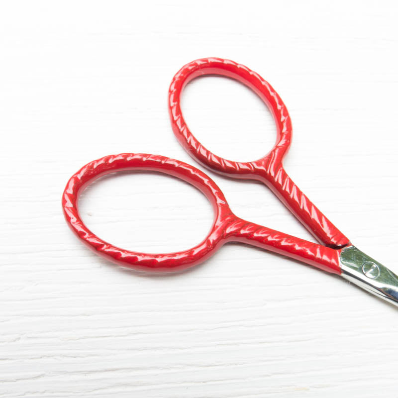 Modern Embroidery Scissors - Vintage Red Scissors - Snuggly Monkey