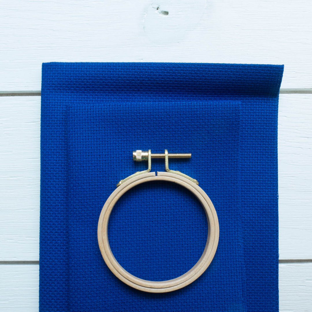 Aida Cross Stitch Fabric - Royal Blue (14 ct) Fabric - Snuggly Monkey