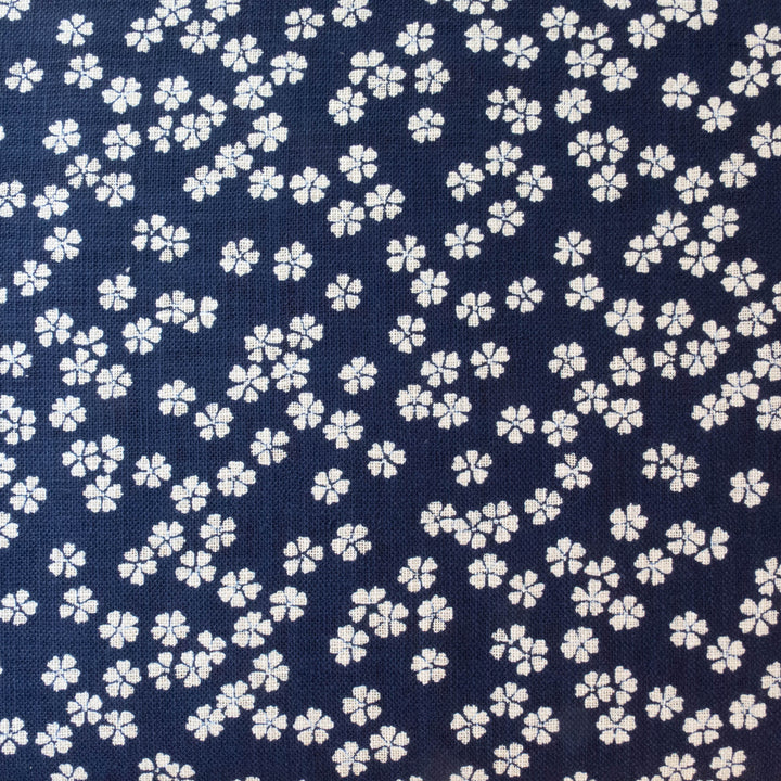 Sevenberry Nara Homespun :: Sakura Blossoms on Indigo Fabric - Snuggly Monkey