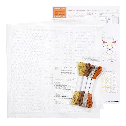 Mixed Style Sashiko Embroidery Kit - Honeycomb (1103 / 430)