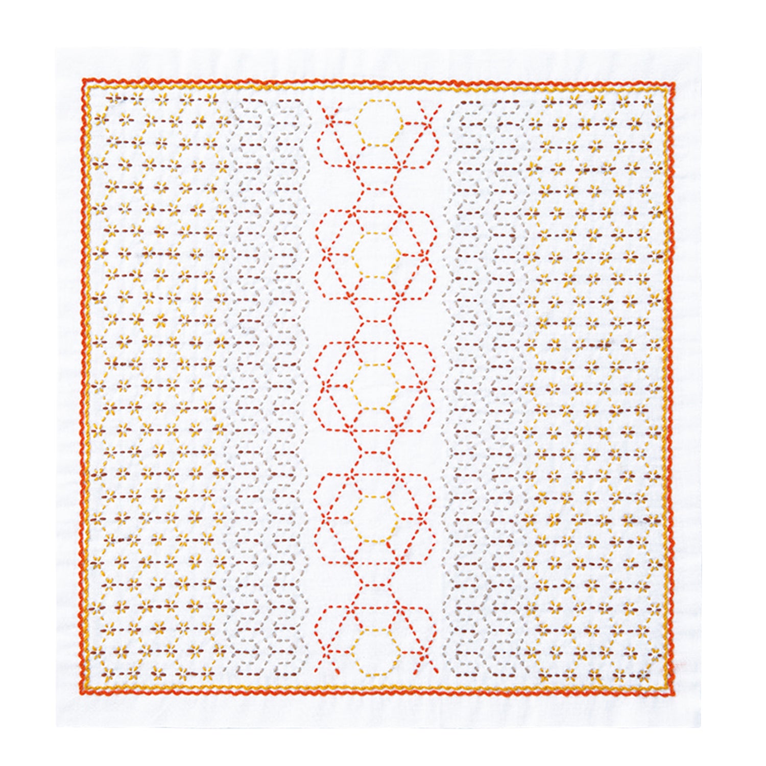 Mixed Style Sashiko Embroidery Kit - Honeycomb (1103 / 430