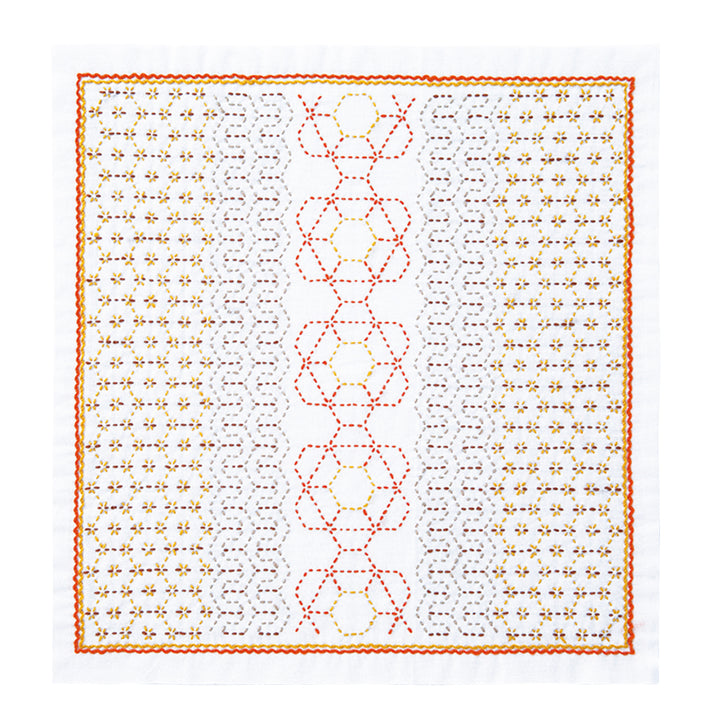 Mixed Style Sashiko Embroidery Kit - Honeycomb (1103 / 430)