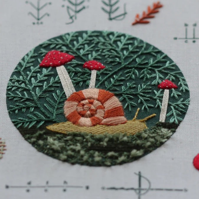 Forest Floor Embroidery Stitch Sampler