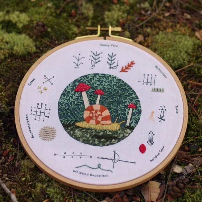 Forest Floor Embroidery Stitch Sampler