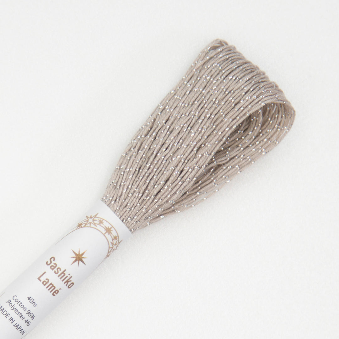 Olympus Metallic Sashiko Thread 40m Skein - Lamé Taupe (#SL4)