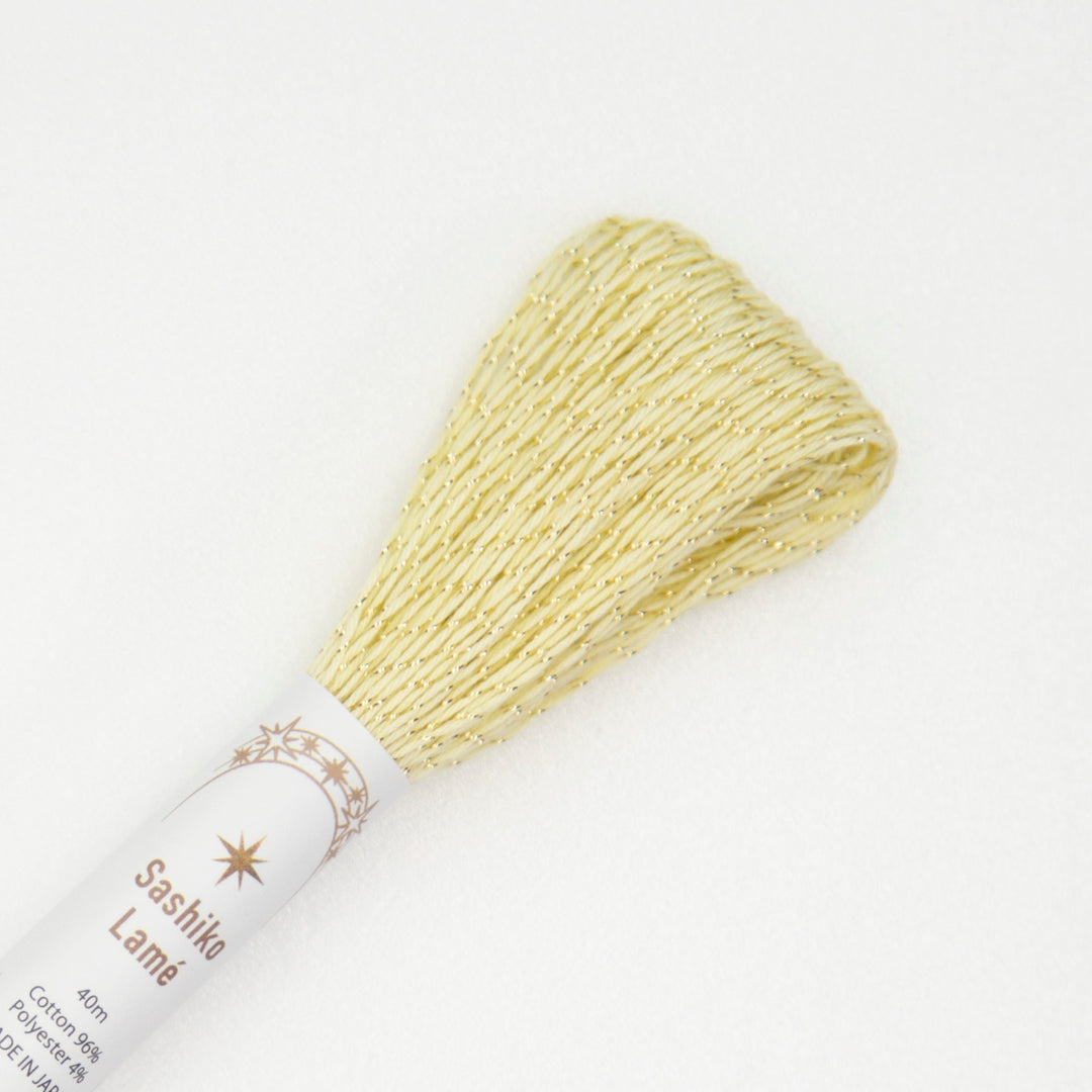 Olympus Metallic Sashiko Thread 40m Skein - Lamé Yellow (#SL7)