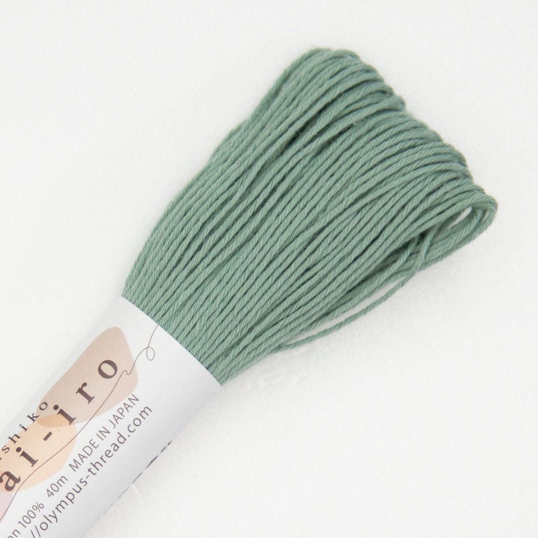 40m Awai-iro Olympus Sashiko Thread - Green Tea (#A8)