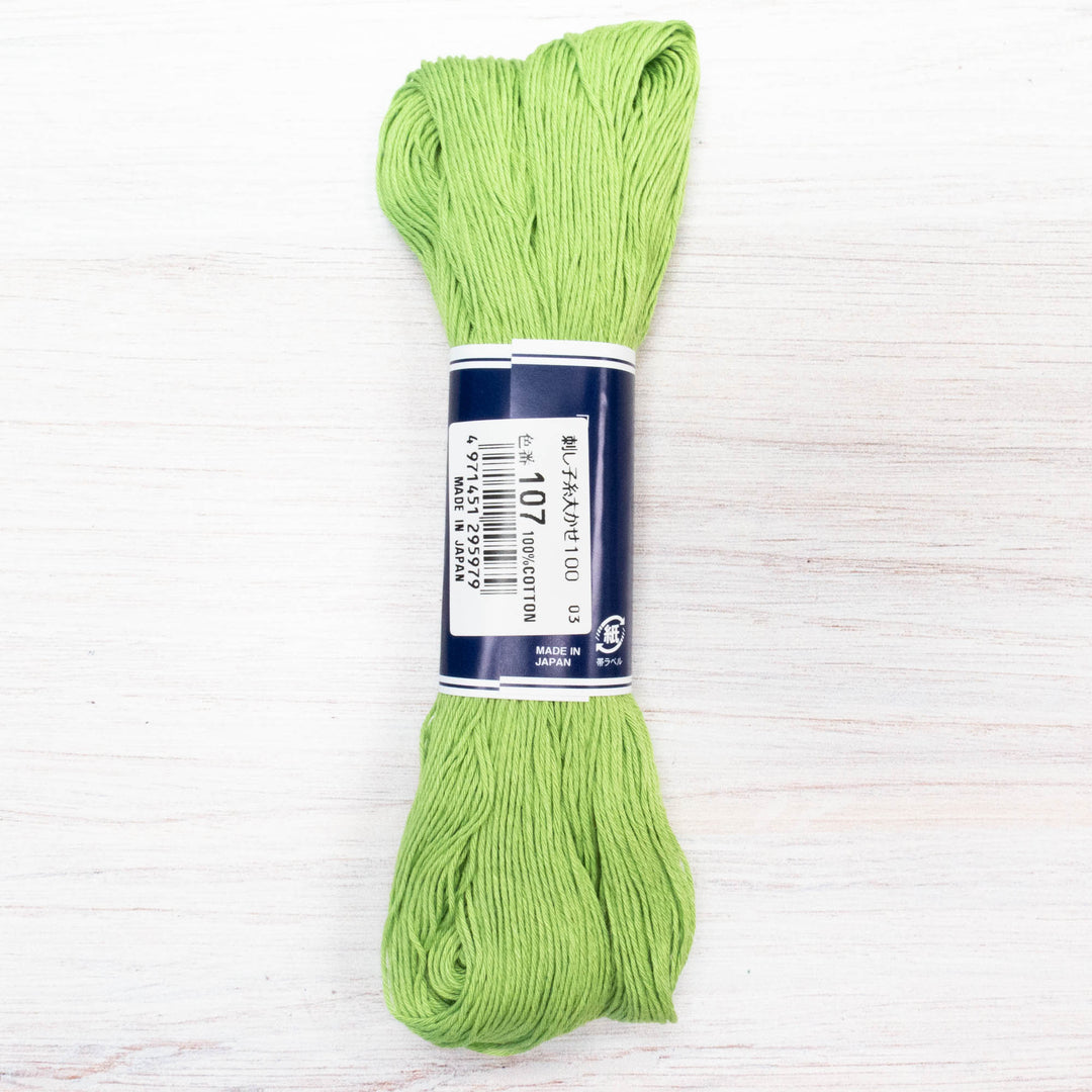 100m Skein Olympus Sashiko Thread - Spring Green(#107)