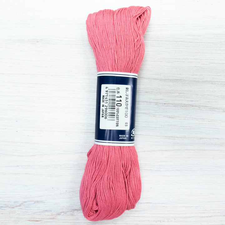 100m Skein Olympus Sashiko Thread - Rose Pink (#110)