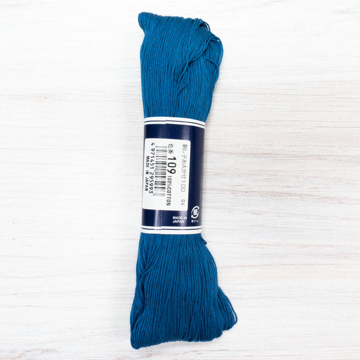 100m Skein Olympus Sashiko Thread - Cobalt Blue (#109)
