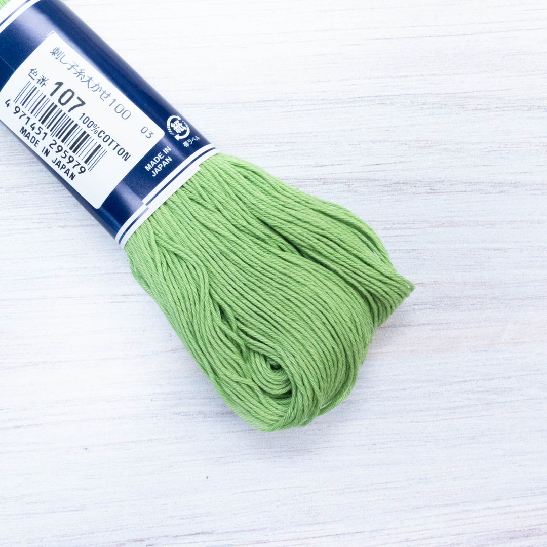 100m Skein Olympus Sashiko Thread - Spring Green(#107)