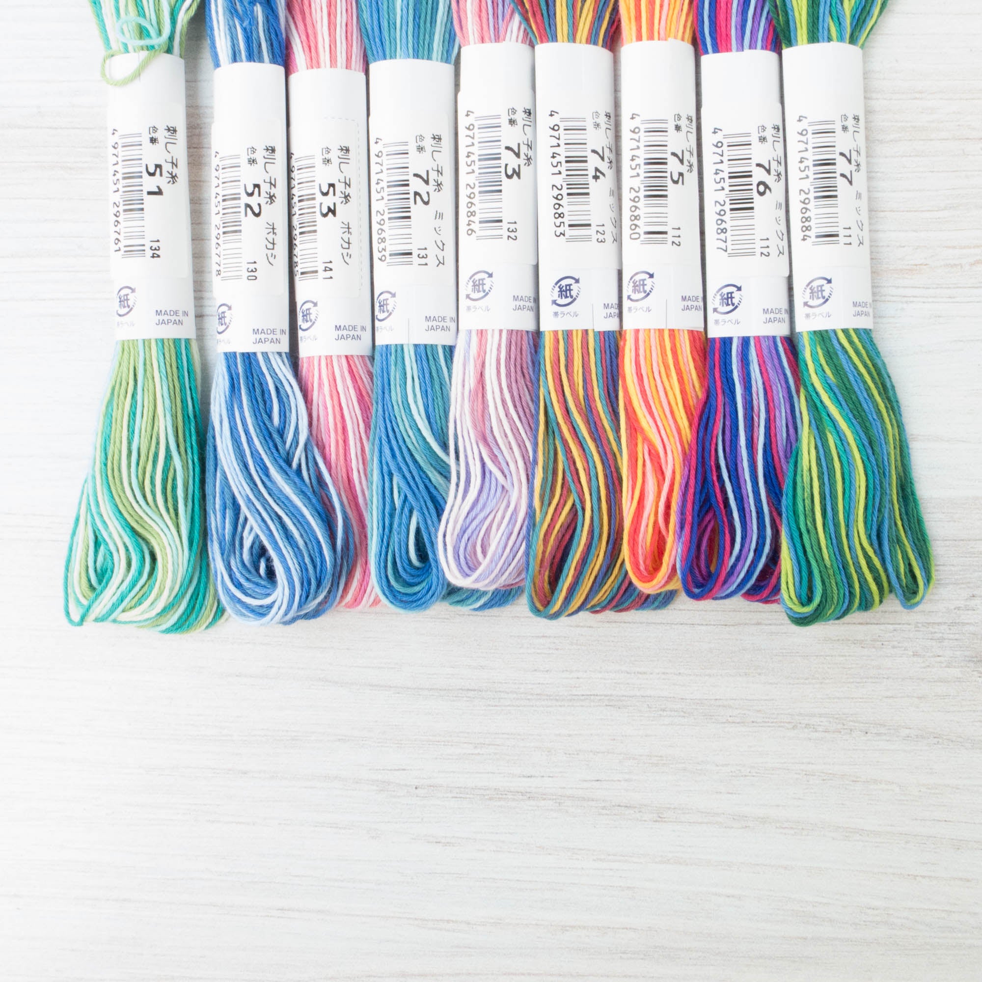 Variegated Sashiko Thread Collection (10 colors) – Snuggly Monkey