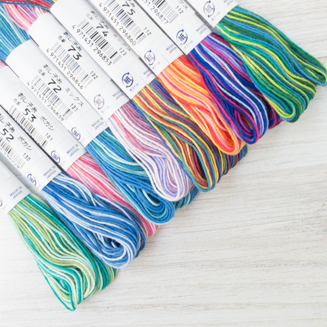 Variegated Sashiko Thread Collection (9 colors) Sashiko - Snuggly Monkey