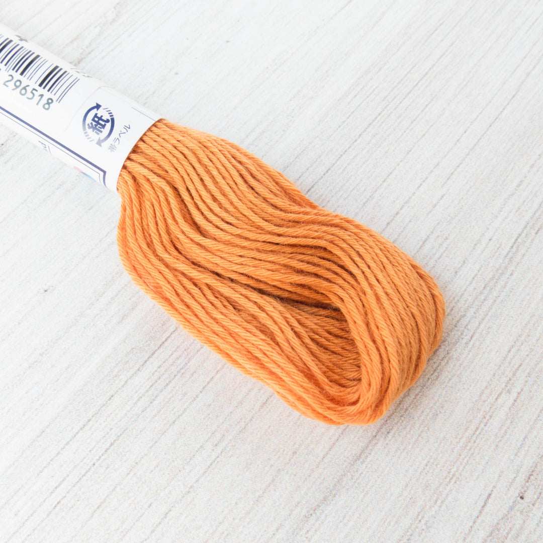 Japanese Olympus Sashiko Thread - Carrot Orange (#4) Sashiko - Snuggly Monkey