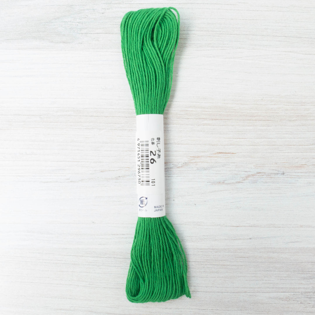 Japanese Sashiko Thread - Viridian Green (#26) Sashiko - Snuggly Monkey