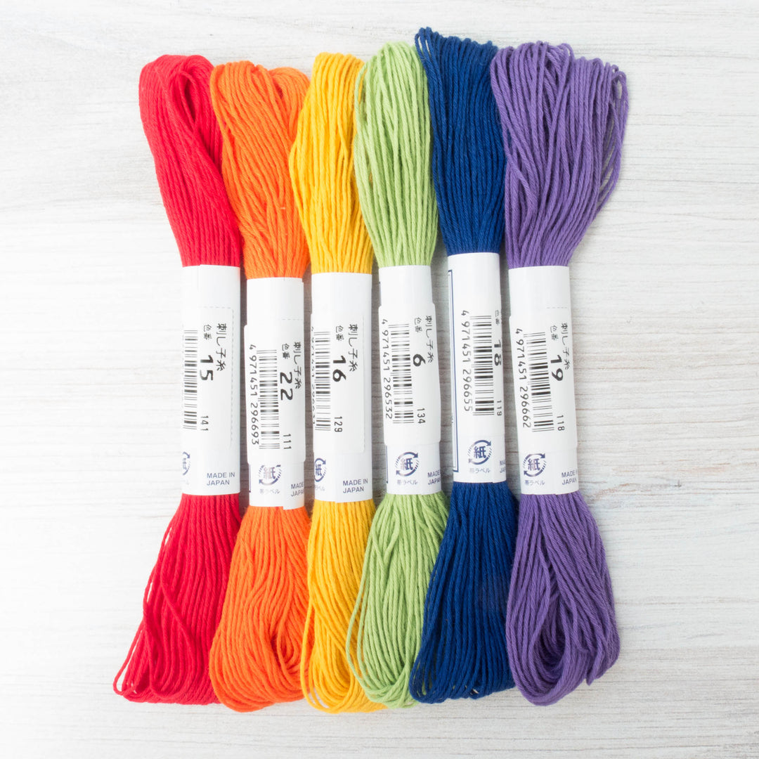 Sashiko Thread Set - Rainbow Sashiko - Snuggly Monkey