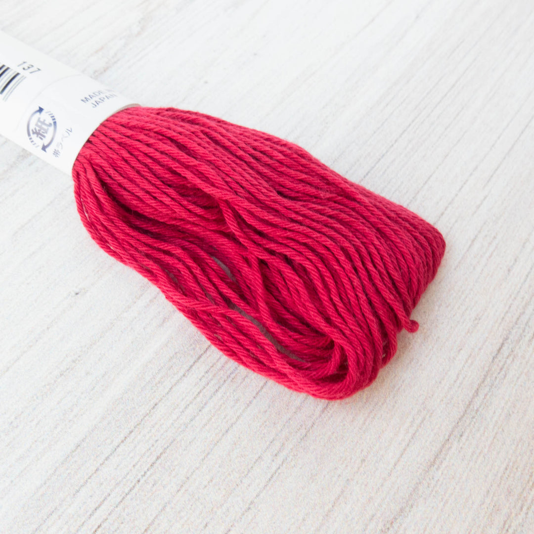 Japanese Olympus Sashiko Thread - Rose Red (#12) Sashiko - Snuggly Monkey