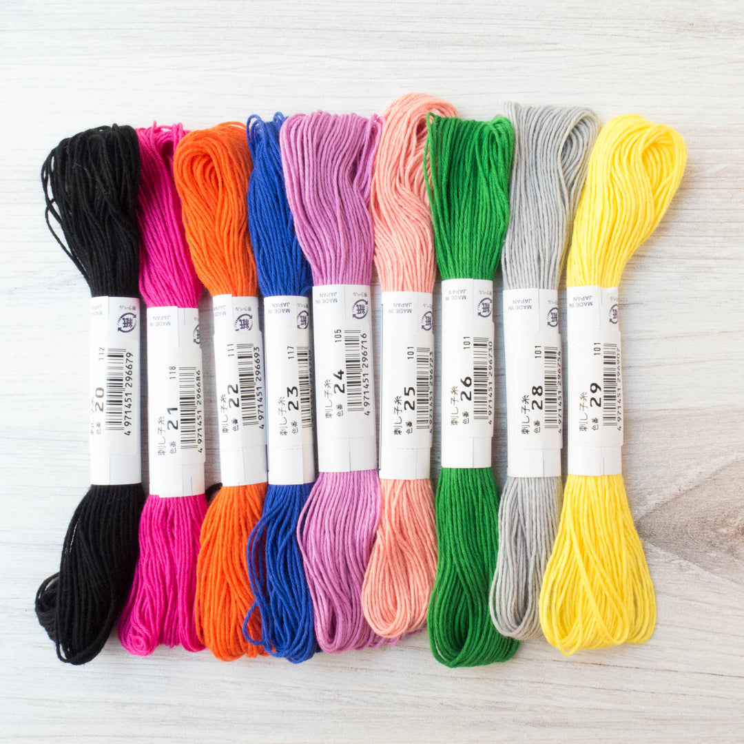 Sashiko Thread Set - Bright Nights Collection – Snuggly Monkey