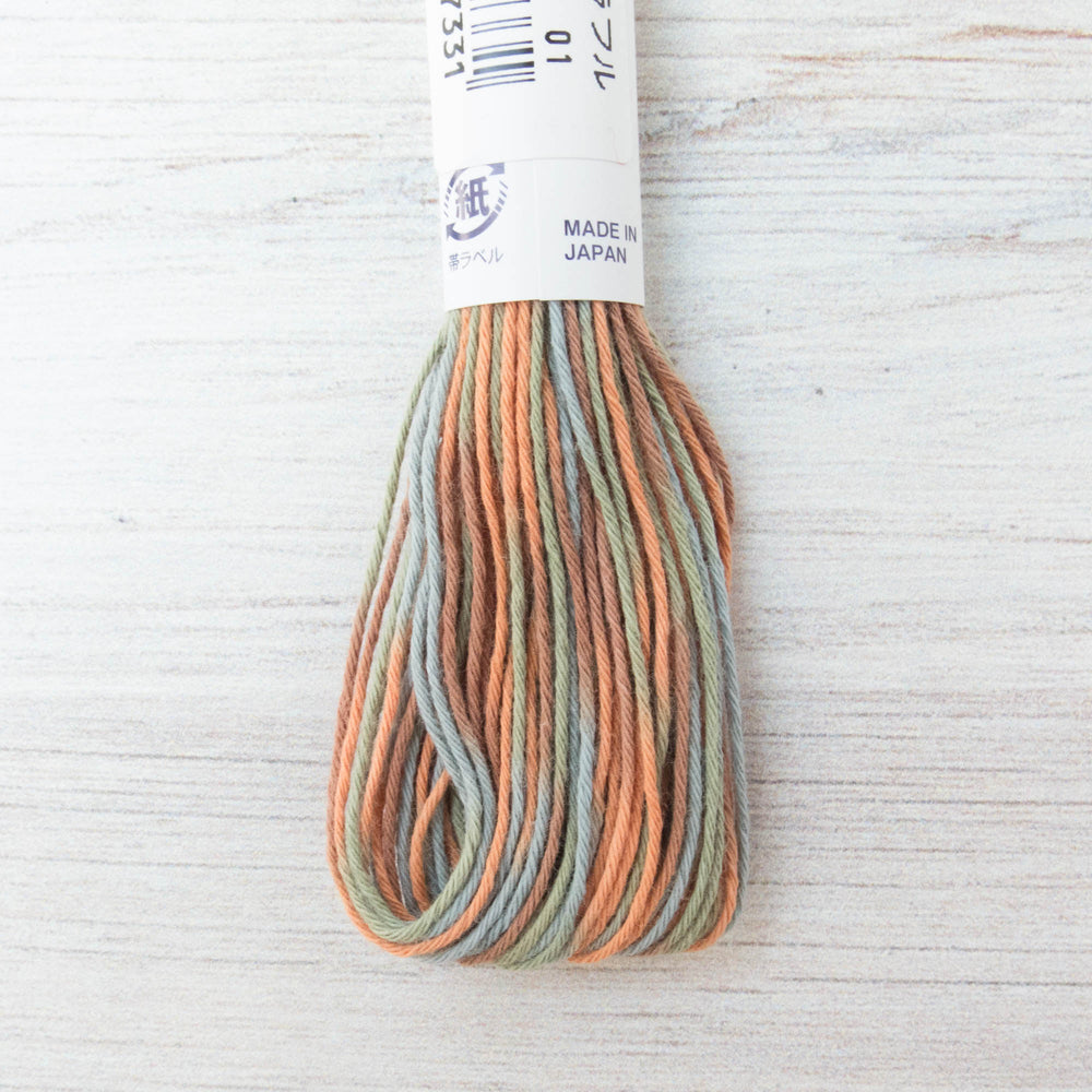 20m Skein Olympus Sashiko Thread - Variegated Green (#51) – Snuggly Monkey