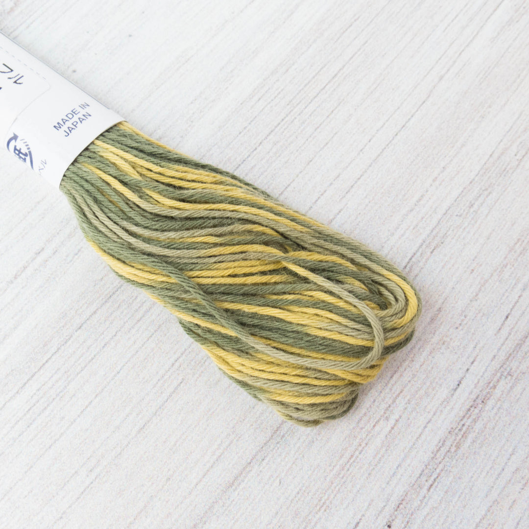 Short Pitch Variegated Sashiko Thread - Green (#95) Sashiko - Snuggly Monkey