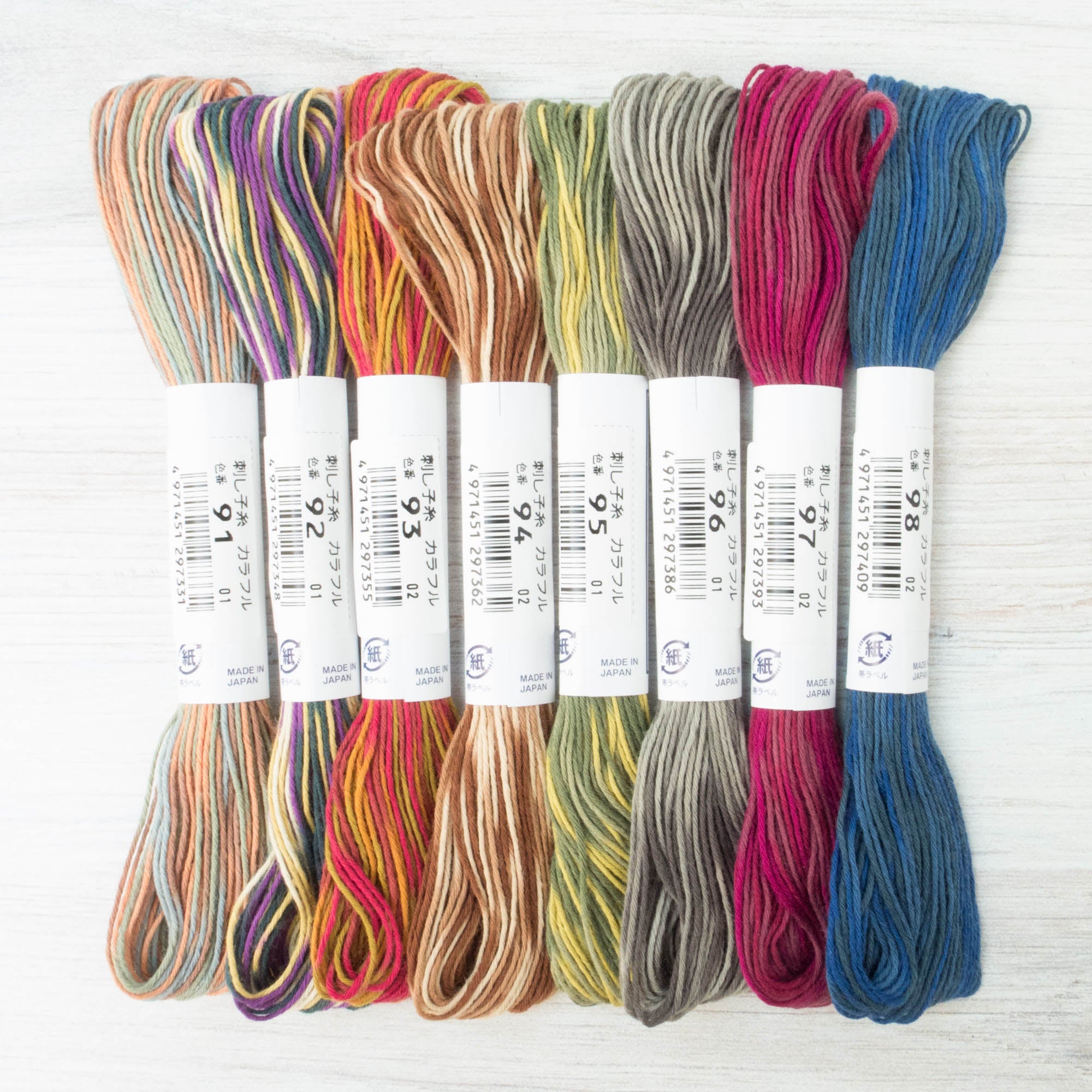 Short Pitch Variegated Sashiko Thread Collection – Snuggly Monkey
