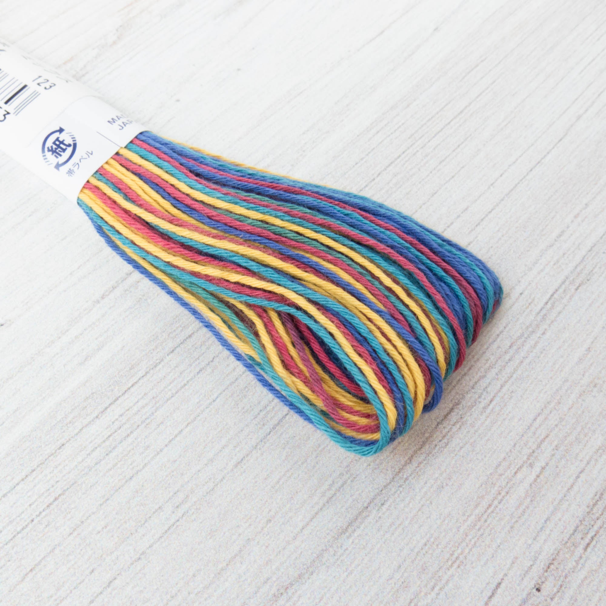 20m Skein Olympus Sashiko Thread - Variegated Rainbow (#74 20m Skein Olympus Sashiko Thread - Variegated Rainbow (#74