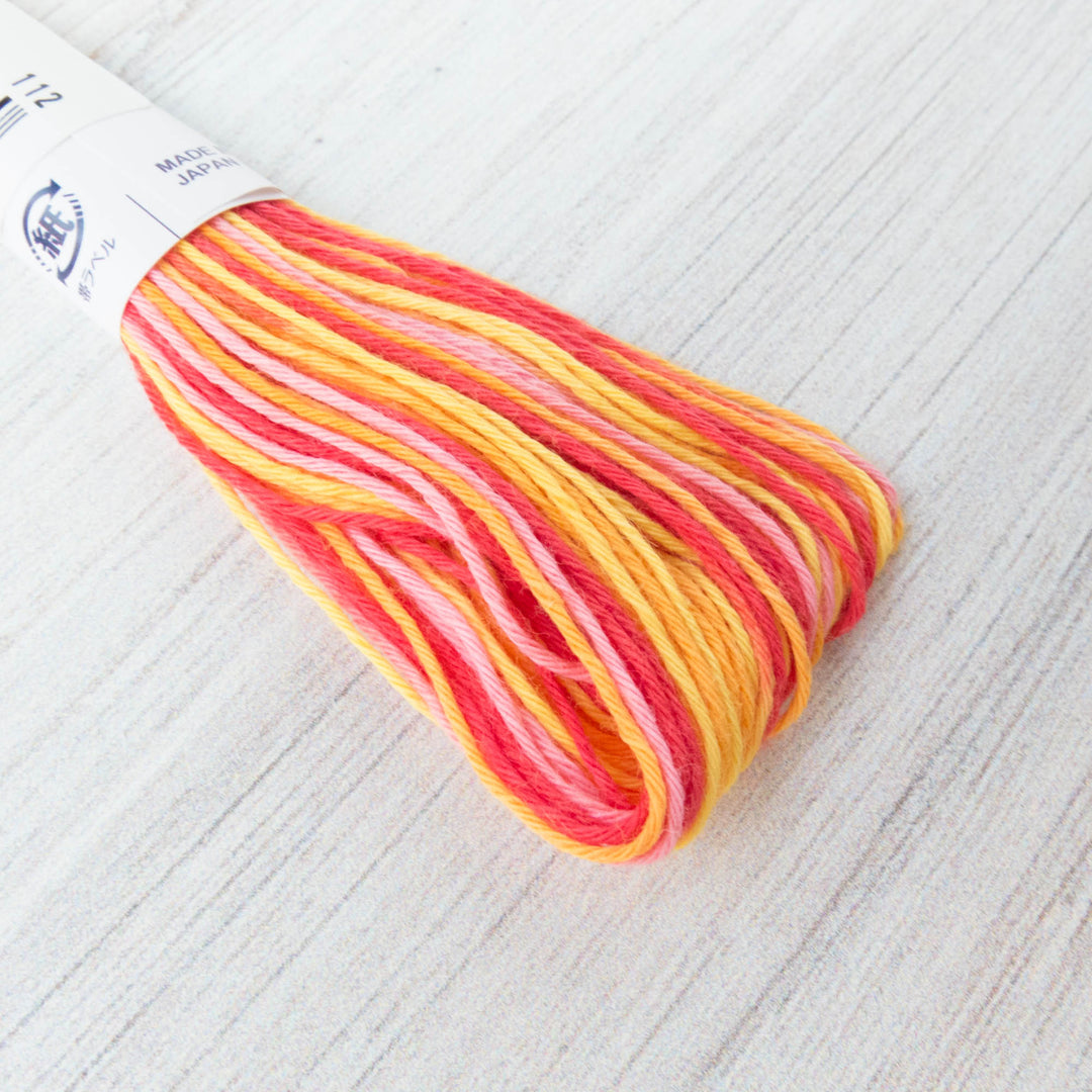 Japanese Sashiko Thread - Variegated Orange/Red (#75) Sashiko - Snuggly Monkey