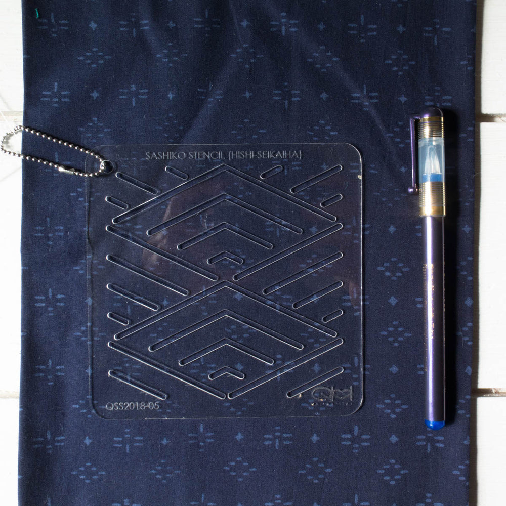Sashiko Stencil - Hishi Sekaiha Sashiko - Snuggly Monkey