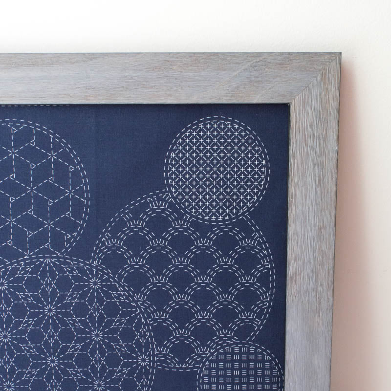 Mixed Pattern Sashiko Embroidery Sampler (Navy) Sashiko - Snuggly Monkey