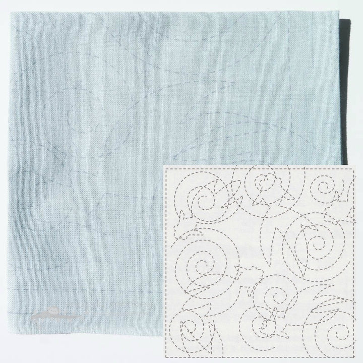 Sashiko Kit - Turquoise Koi (No 39) Sashiko - Snuggly Monkey