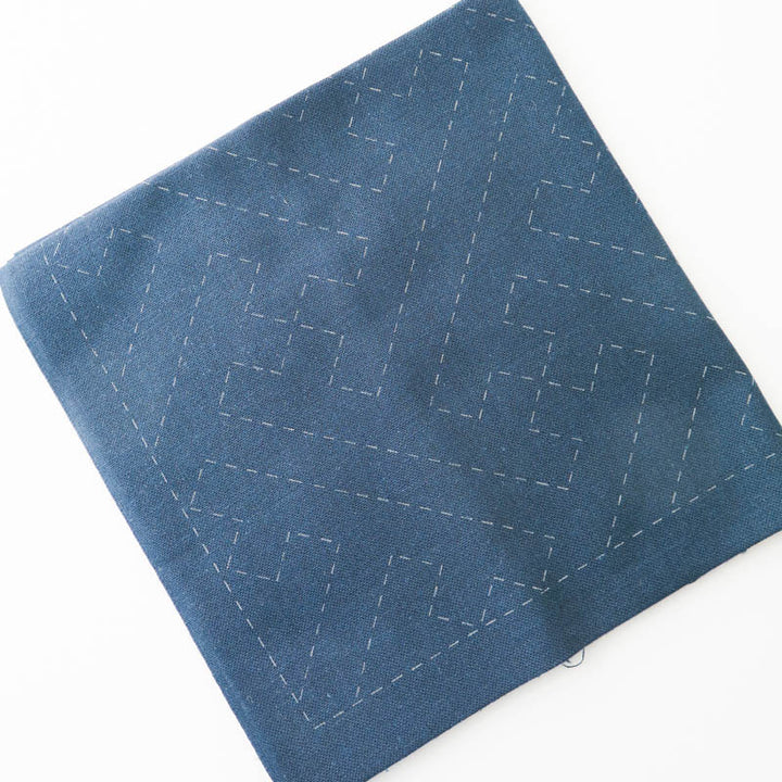 Sashiko Embroidery Kit -Sayagata (No 204) Sashiko - Snuggly Monkey